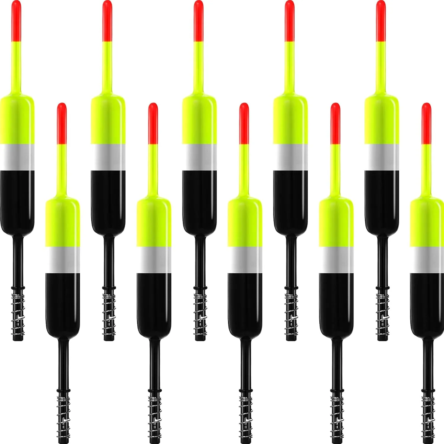 10 Pieces Fishing Bobbers Fishing Floats and Bobbers Fishing Floaters Crappie Bobbers Spring Slip Bobbers Fishing Float Accessories for Fishing