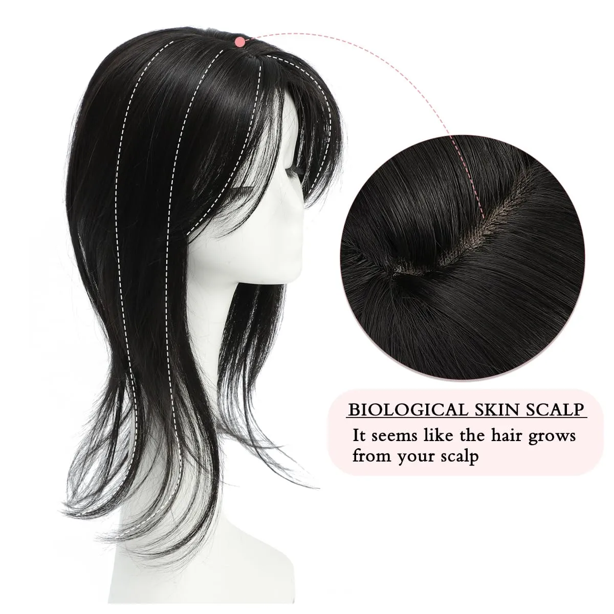 14 Inch Hair Toppers for Women Toppers Hairpieces for Women Wiglets Hairpieces for Thinning Hair Topper Synthetic Hairpiece Wig Toppers with Thinning hair