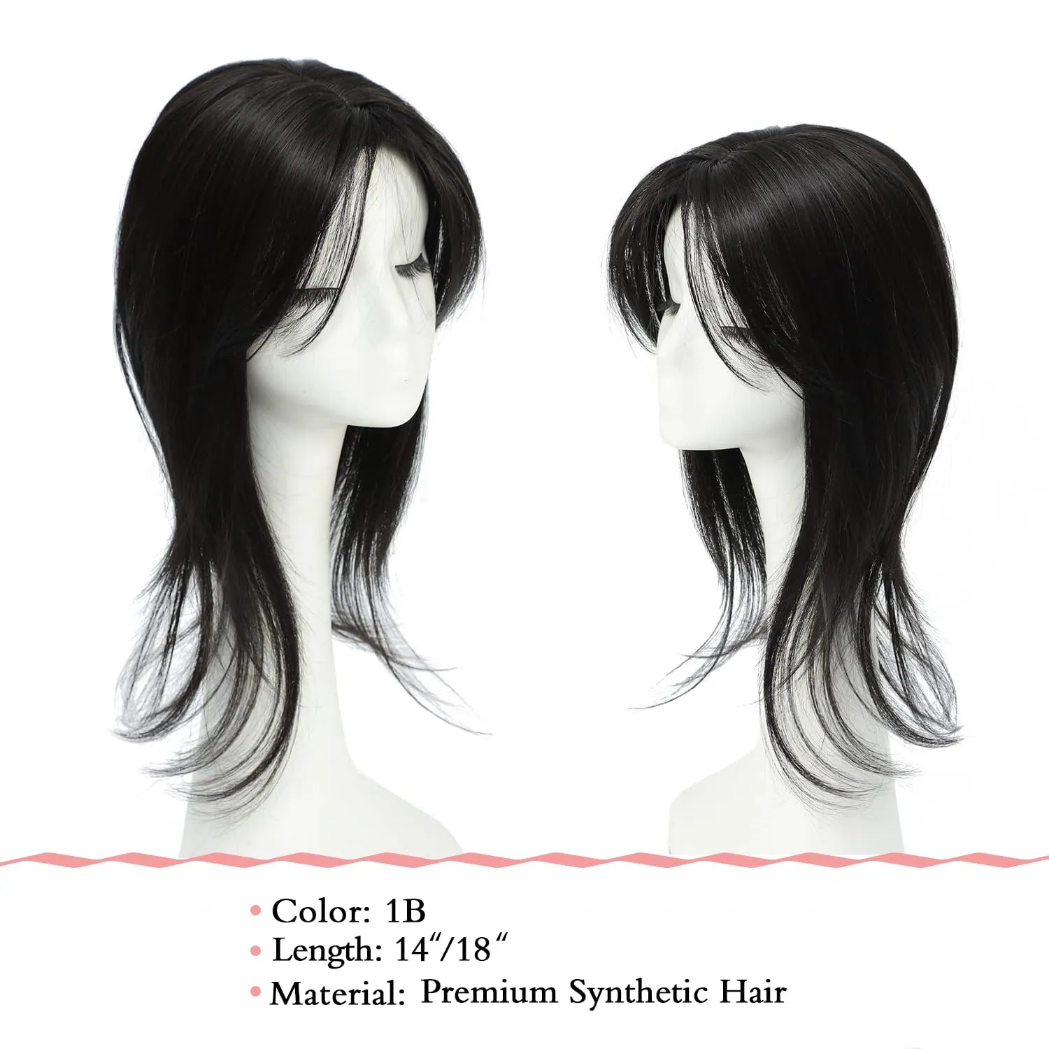14 Inch Hair Toppers for Women Toppers Hairpieces for Women Wiglets Hairpieces for Thinning Hair Topper Synthetic Hairpiece Wig Toppers with Thinning hair
