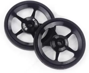 2pcs ACE Alloy Easy Wheels Easywheel for Brompton Folding Bike Dino Kiddo(Black