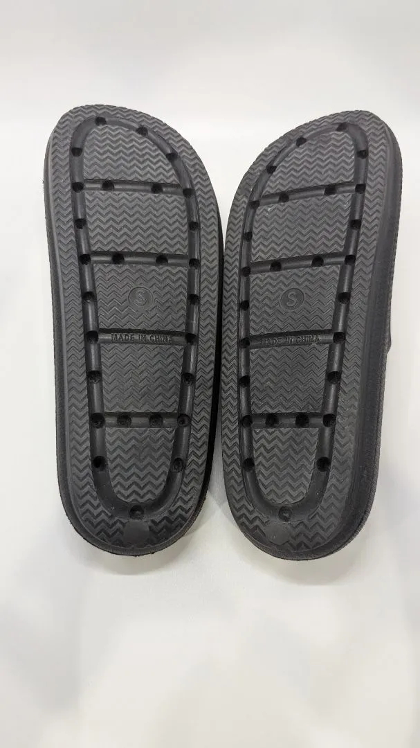 32 Degrees Black Cushioned Slide Sandals