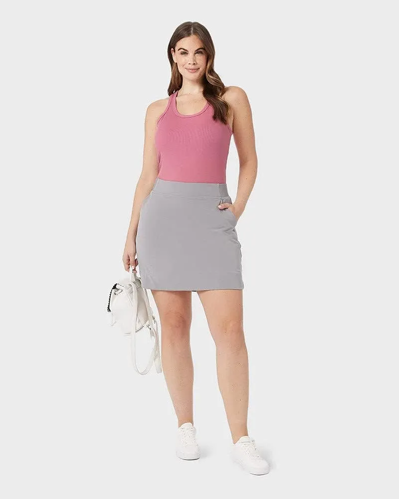 32 Degrees Cool Women's Stretch Woven Skort | Slip-On | Elastic Waistband | Office | Tennis | Golf