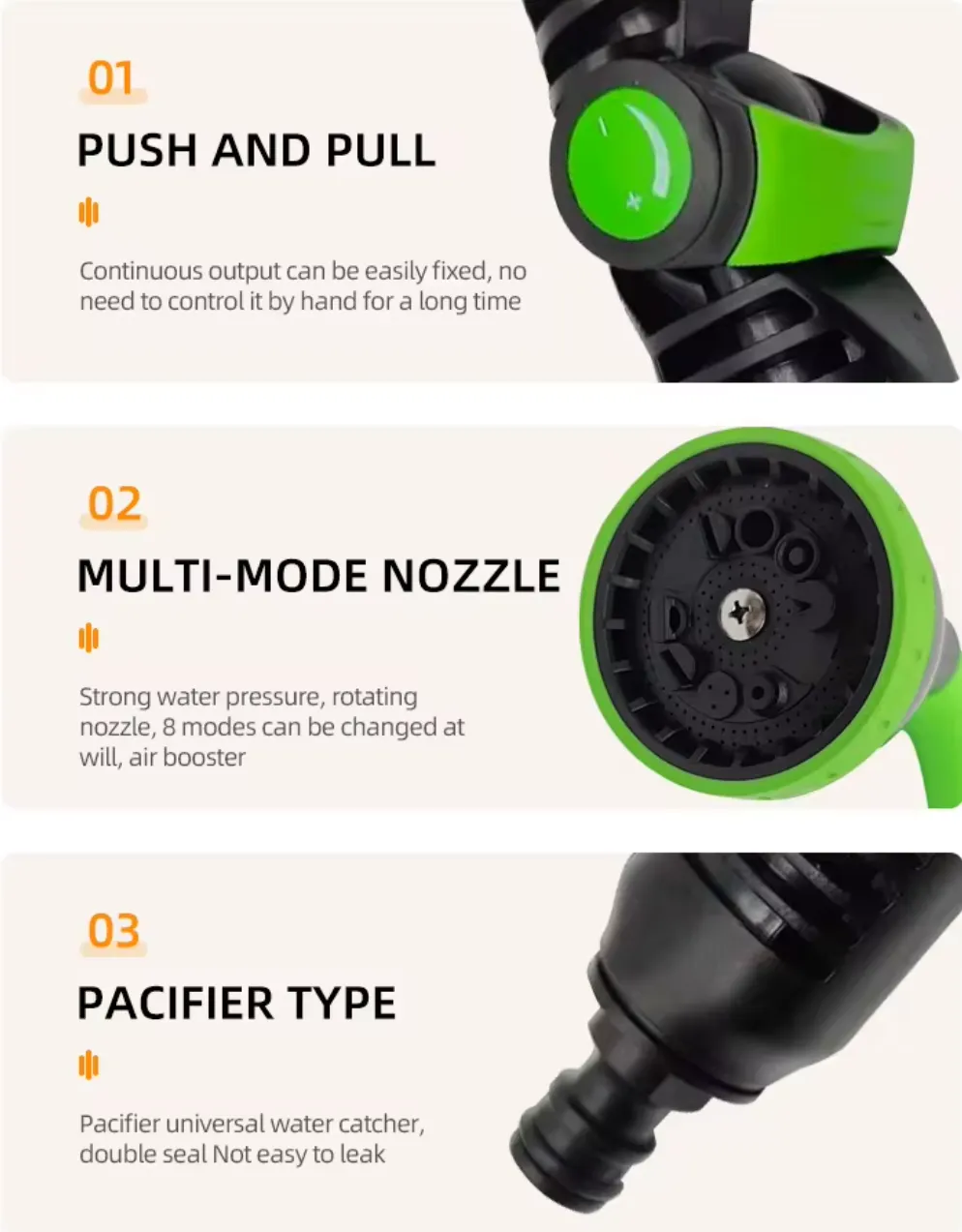 360 Degree Angle Adjustable Water Wand Flexible Spray Wand