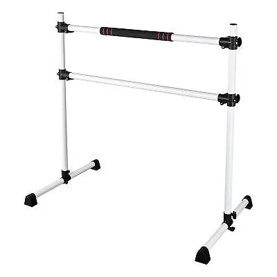4 Ft Ballet Barre Double Bars with Turning Board Disc Dancing Training Home Gym