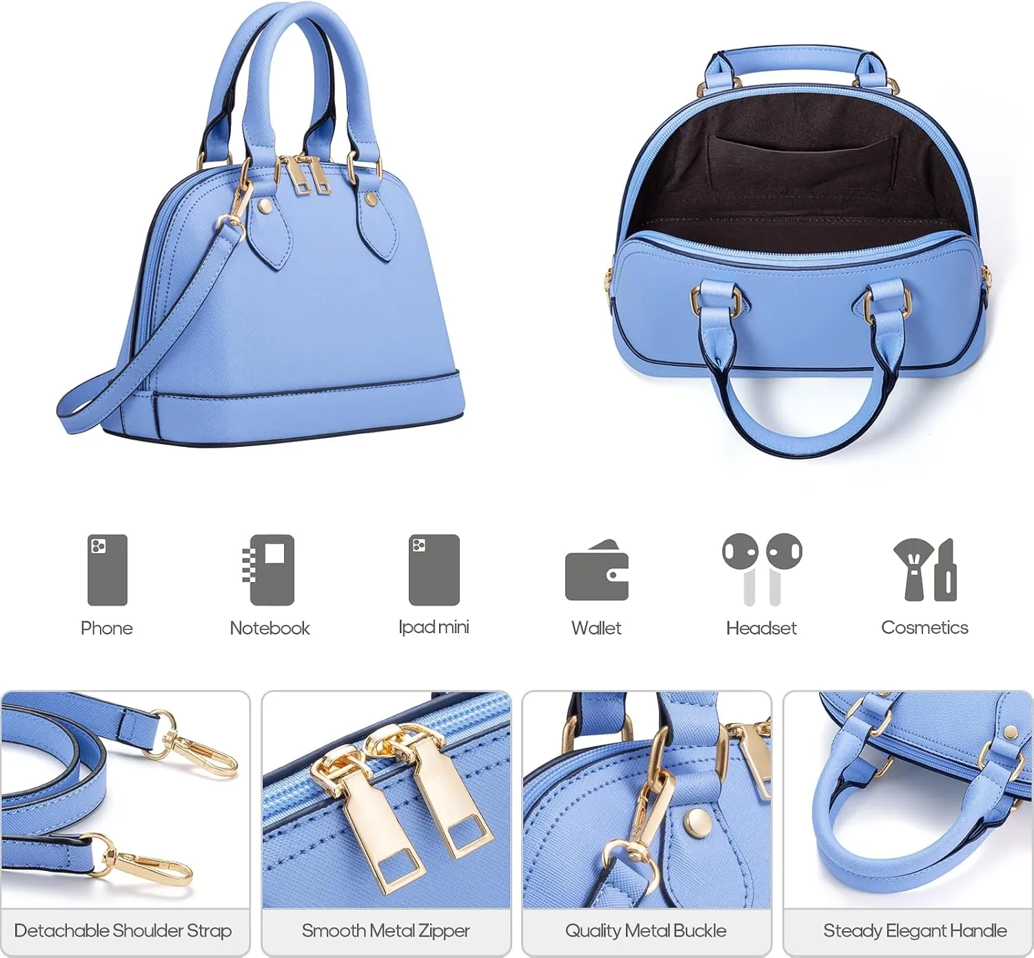 4PCS Women Fashion Handbags Purses Wallet Tote Shoulder Bags Casual Crossbody Bags, Best Valentine's Day Gift for Ladies Girls, Satchel Purse Set 4pcs