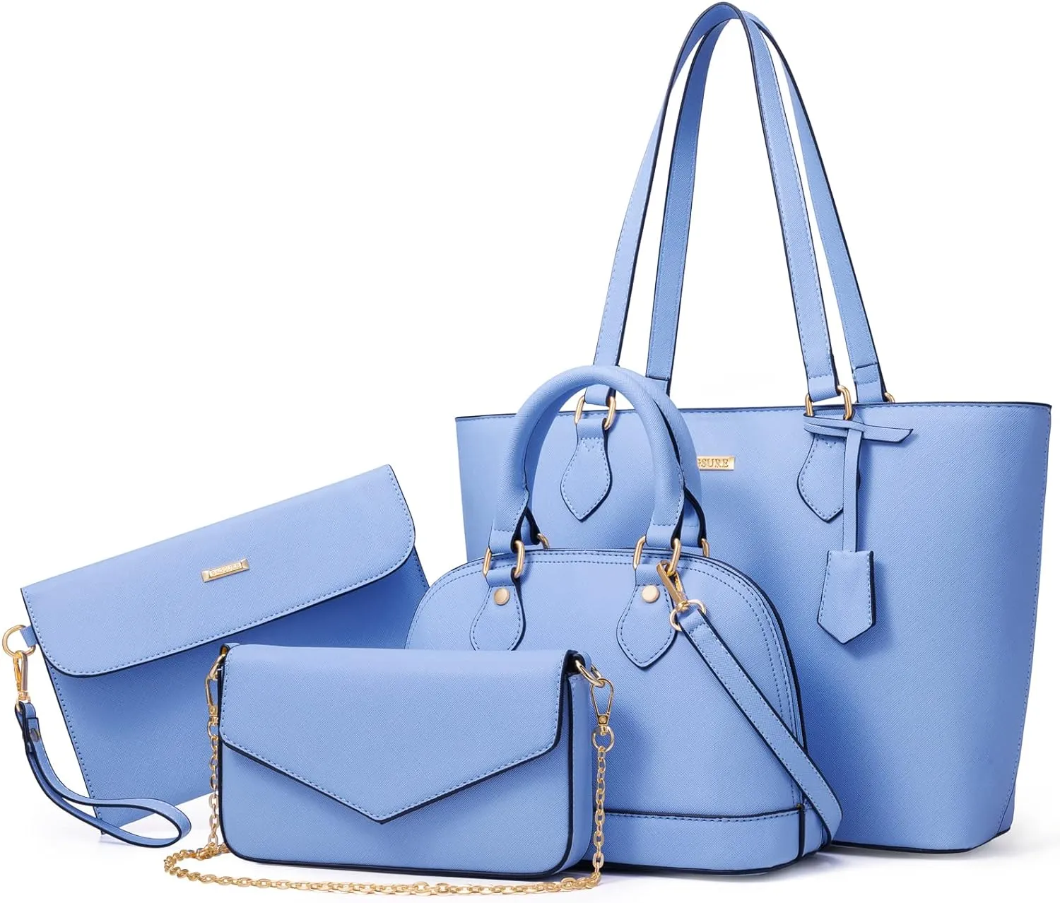 4PCS Women Fashion Handbags Purses Wallet Tote Shoulder Bags Casual Crossbody Bags, Best Valentine's Day Gift for Ladies Girls, Satchel Purse Set 4pcs