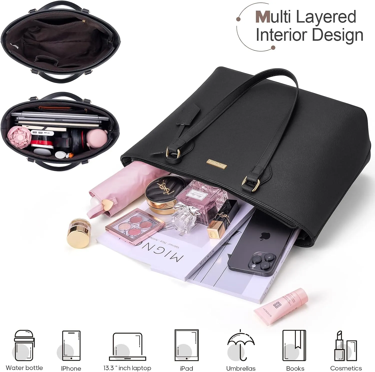 4PCS Women Fashion Handbags Purses Wallet Tote Shoulder Bags Casual Crossbody Bags, Best Valentine's Day Gift for Ladies Girls, Satchel Purse Set 4pcs