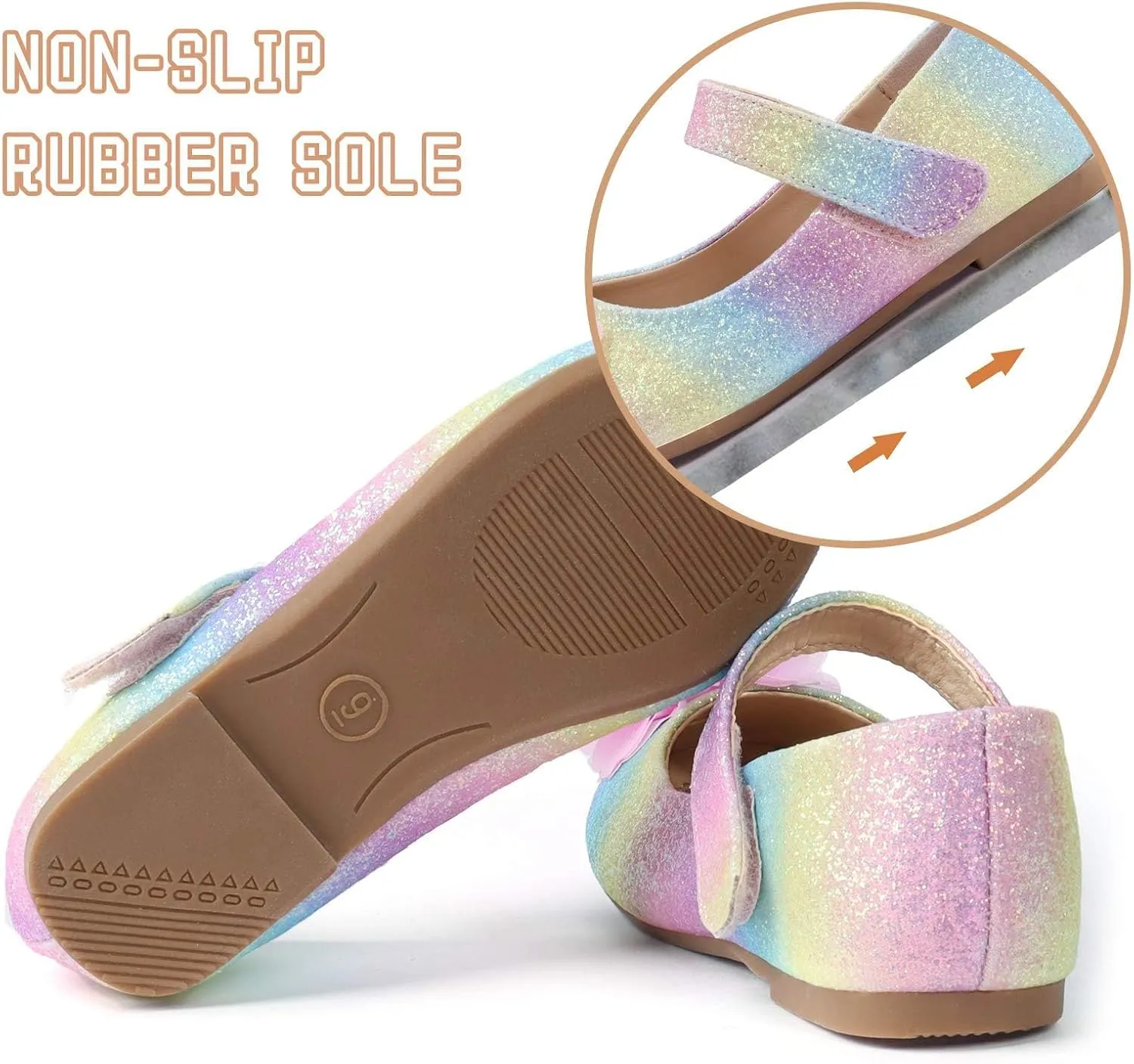 ADAMUMU Toddler Dress Shoes Flower Girl Shoes for Weeding Cute Toddler Mary Jane Shoes Lace Flore Ballet Flat for Walking, Jumping