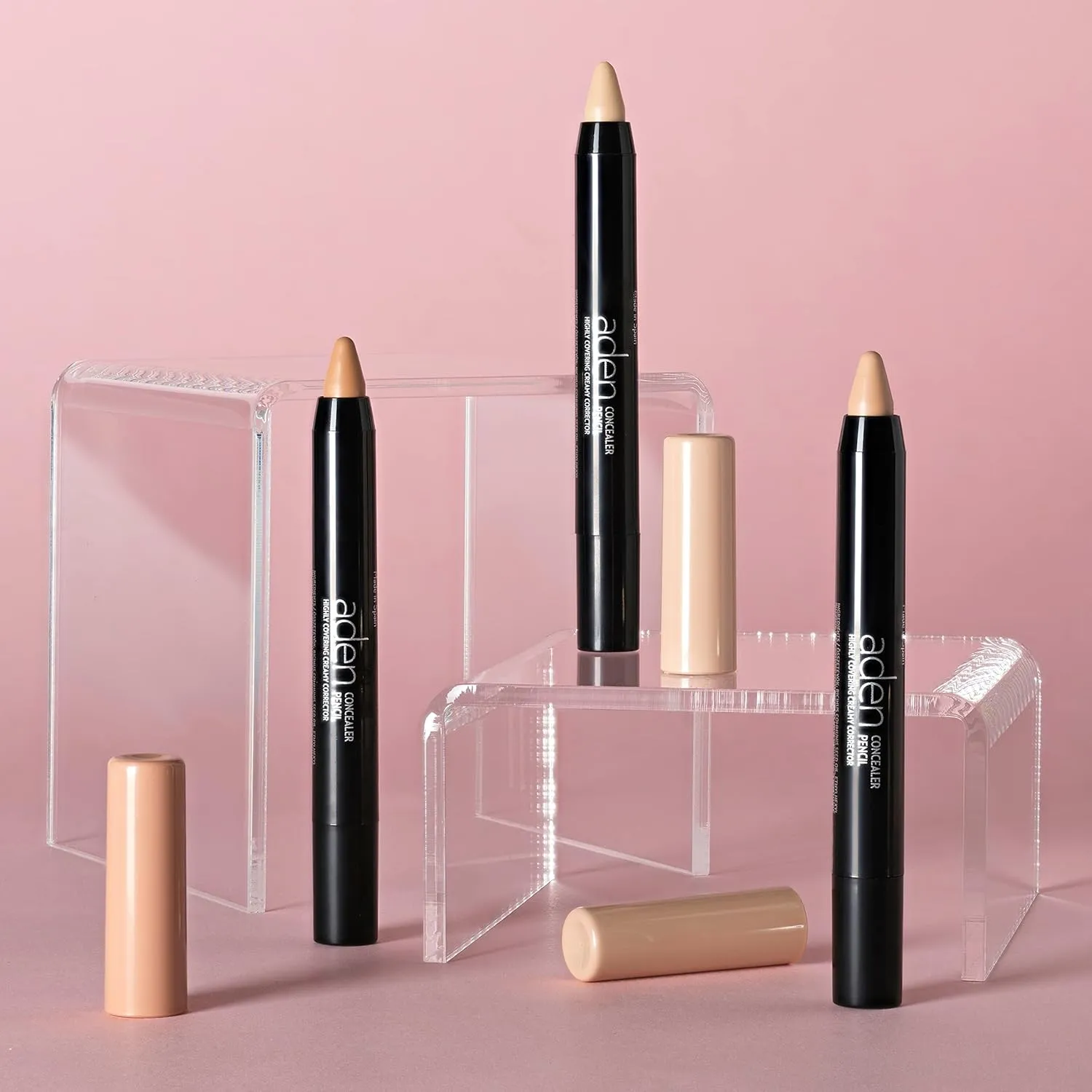 aden - Automatic Concealer Pencil -Smudge Proof, Long-Lasting & Highly Covering Creamy Corrector With Easy Application - Made in Spain (02 Ballet)