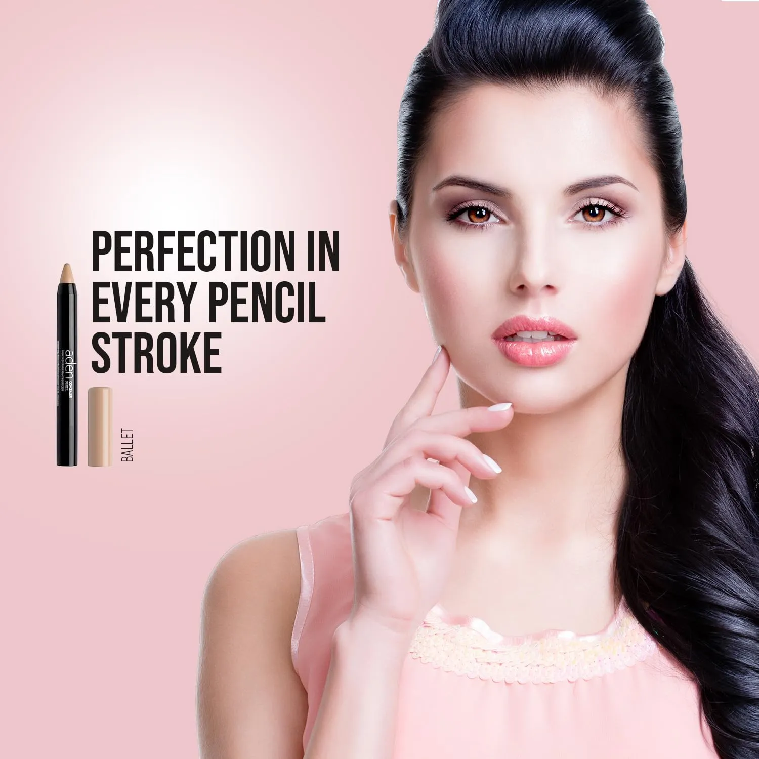 aden - Automatic Concealer Pencil -Smudge Proof, Long-Lasting & Highly Covering Creamy Corrector With Easy Application - Made in Spain (02 Ballet)