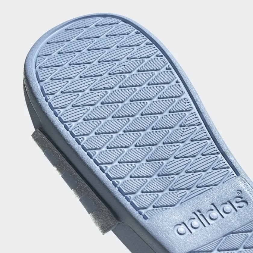 Adidas Womens Adilette Comfort Slides - Glow Blue / Glow Blue / Glow Blue