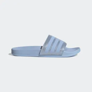 Adidas Womens Adilette Comfort Slides - Glow Blue / Glow Blue / Glow Blue