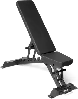 Adjustable Bench [Bells of Steel] Buzz Saw Flat Incline Decline Weight Bench, up to 6 Incline Angles, Foldable Lifting Bench for Easy Storage - 11 Gauge Steel, 1000lb Capacity