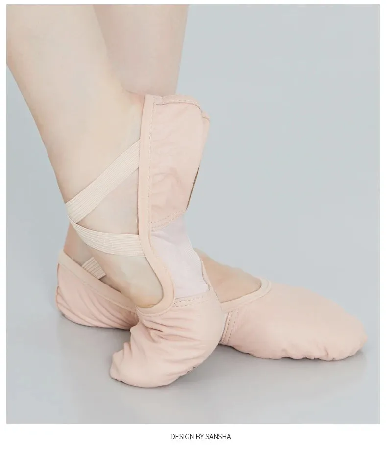 Adult Advanced Ballet Shoes - Leather Sole, Soft Split Bottom, Original Dance Slippers No. 305lco
