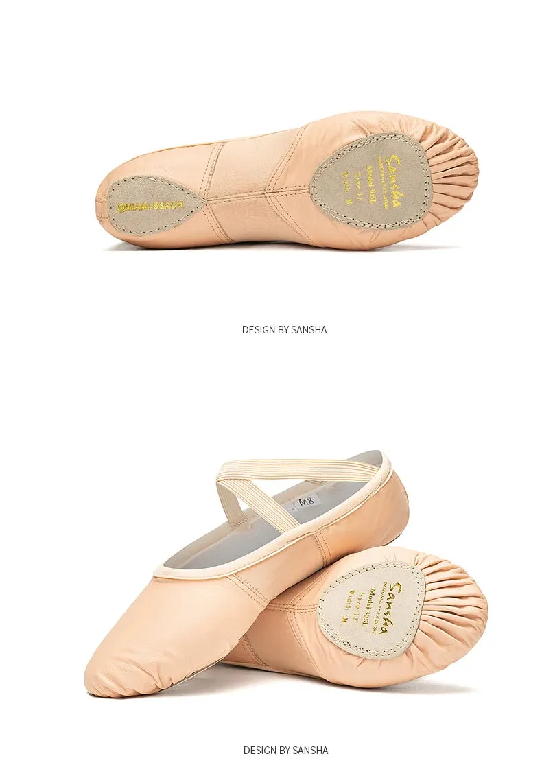 Adult Advanced Ballet Shoes - Leather Sole, Soft Split Bottom, Original Dance Slippers No. 305lco