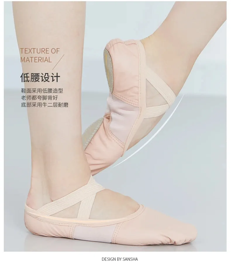 Adult Advanced Ballet Shoes - Leather Sole, Soft Split Bottom, Original Dance Slippers No. 305lco