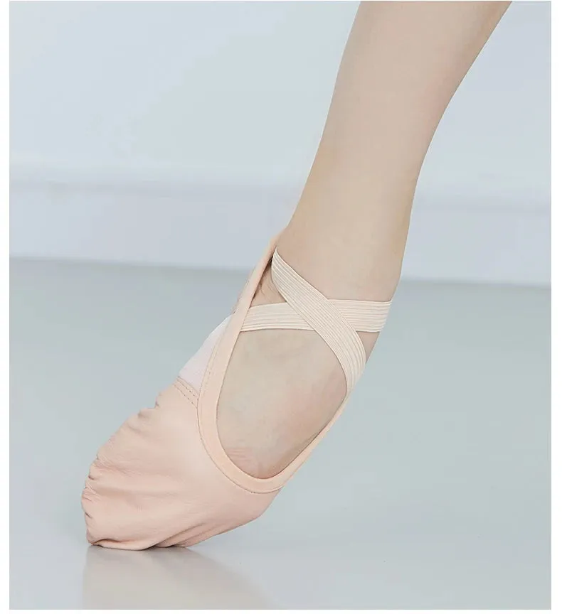 Adult Advanced Ballet Shoes - Leather Sole, Soft Split Bottom, Original Dance Slippers No. 305lco