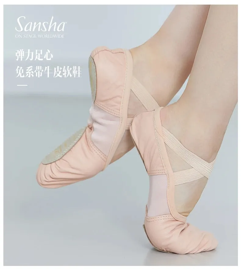 Adult Advanced Ballet Shoes - Leather Sole, Soft Split Bottom, Original Dance Slippers No. 305lco