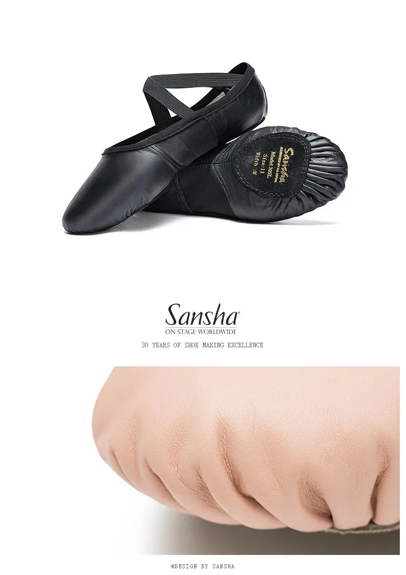 Adult Advanced Ballet Shoes - Leather Sole, Soft Split Bottom, Original Dance Slippers No. 305lco