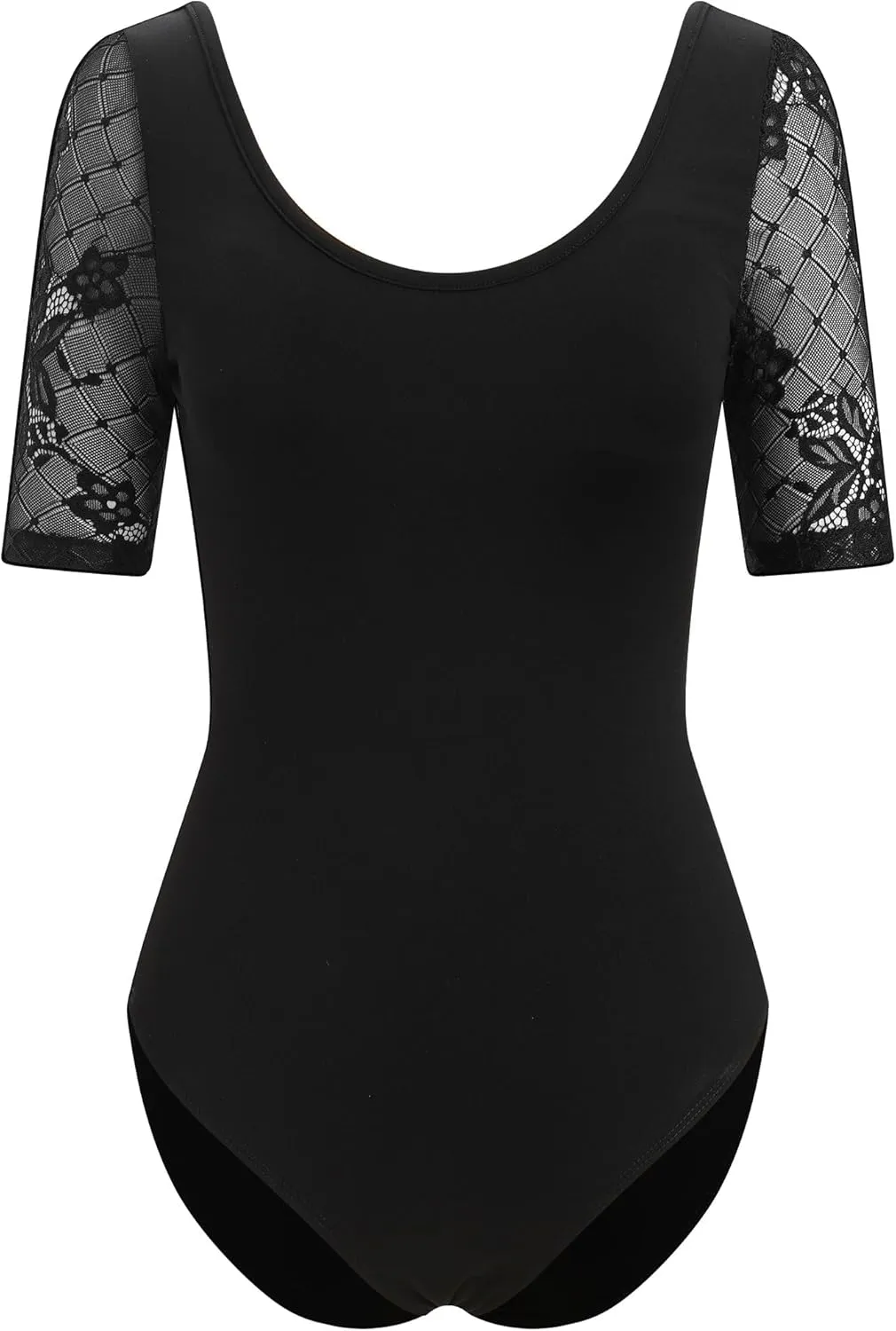 AFAVOM Ballet Dance Leotards for Women Sheer Mesh Lace Leotard Bodysuit Adult Gymnastics Dancewear Ballerina Dance Costumes