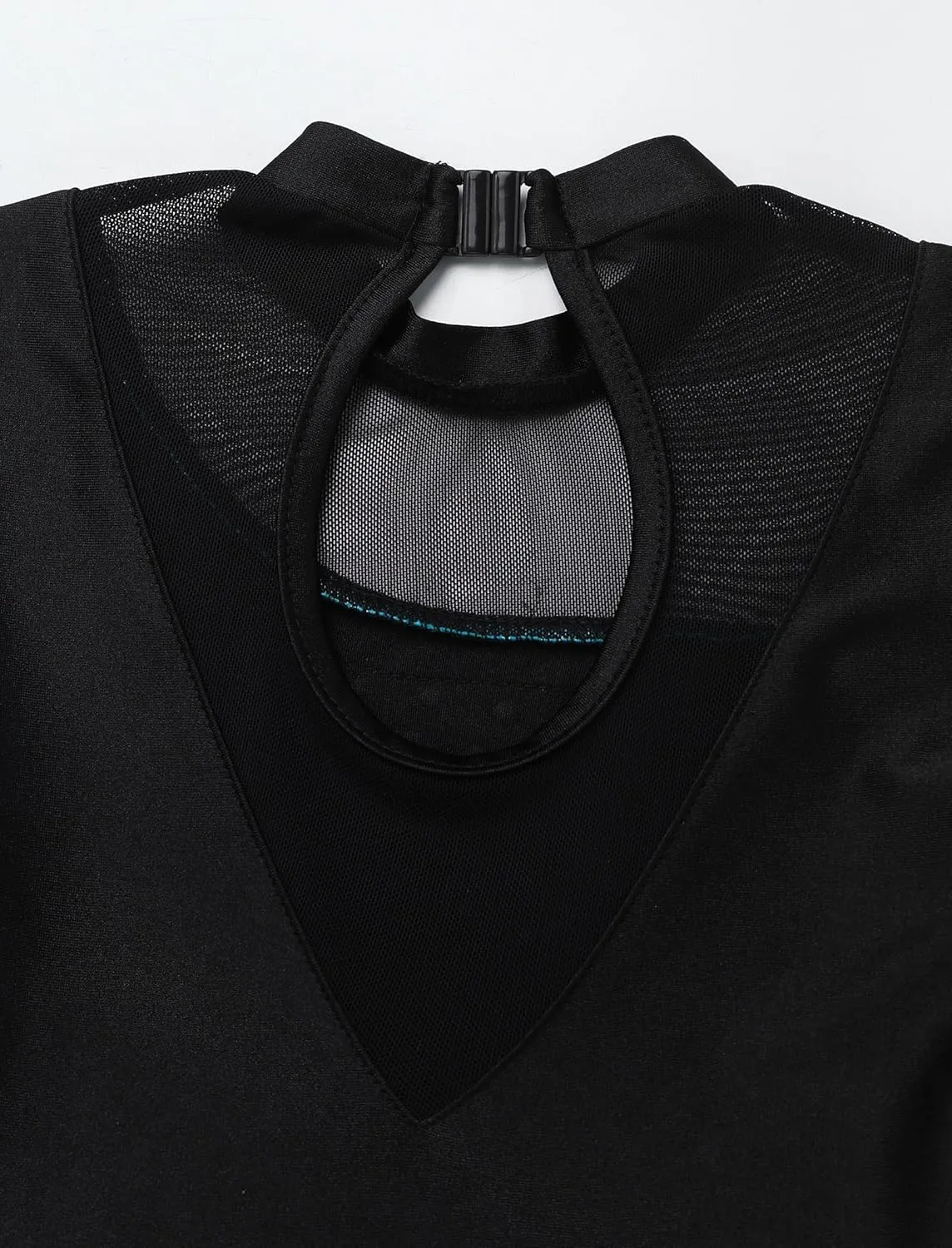AFAVOM Figure Skating Dress for Girls Long Sleeve Mesh Rhinestones Ice Skating Dresses Ballet Leotard Competition Dancewear