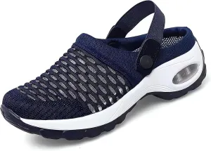 Air Cushion Orthopedic Slip on Shoes - 2023 New Air Cushion Slip-on Walking Shoes Orthopedic Diabetic Walking Shoes for Women Wide Width, Orthopedic Stretch Sandals Slippers for Women Arch Support