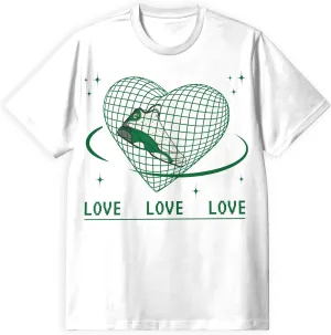 AJ 13 Court of Legends 13s Pine Green Shirt, Sneaker Heart, Shirts Match Sneakers 2D Sneaker T-Shirt Tee