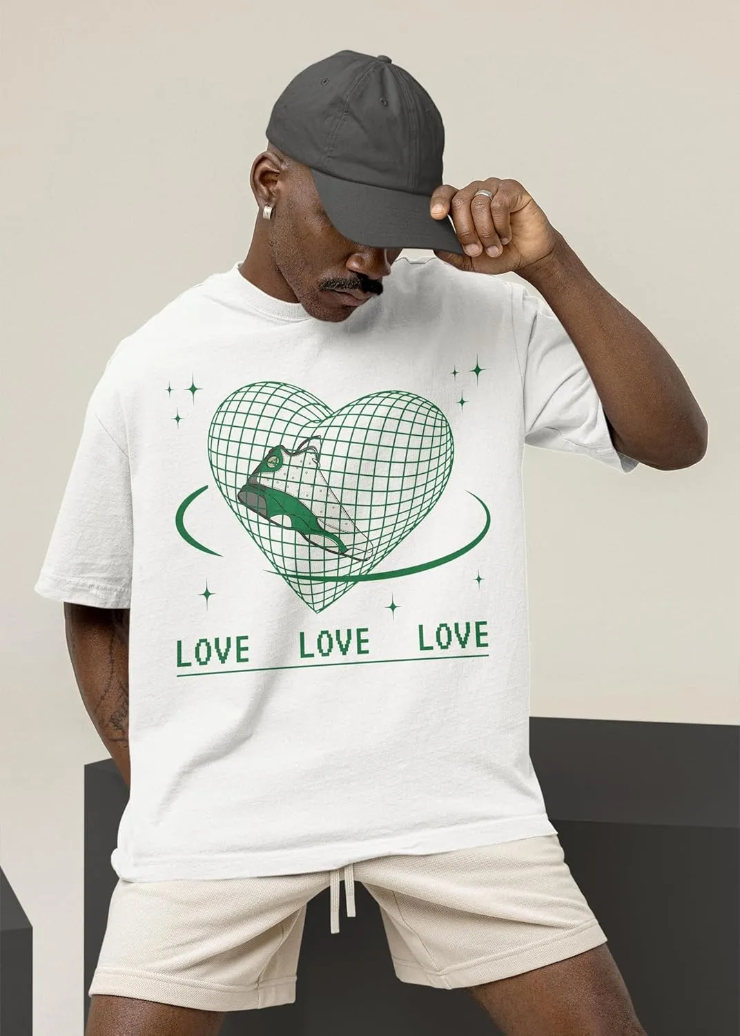 AJ 13 Court of Legends 13s Pine Green Shirt, Sneaker Heart, Shirts Match Sneakers 2D Sneaker T-Shirt Tee