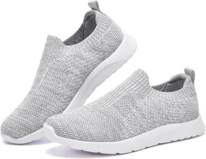 ALEADER Women's Slip On Comfort Walking Shoes, Lightweight Stretch Knit Sneakers Breathable Athletic Tennis