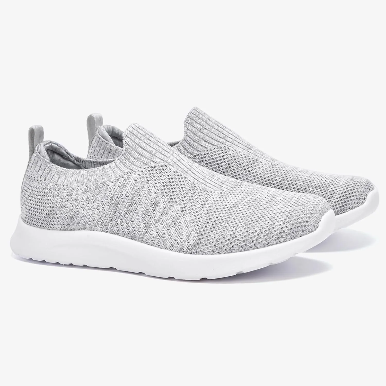 ALEADER Women's Slip On Comfort Walking Shoes, Lightweight Stretch Knit Sneakers Breathable Athletic Tennis