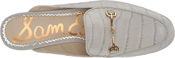 Almond Toe Pebble Flash pricing On Embellished Linnie Loafer Grey Mules Slip Sam Edelman Excellent reviews