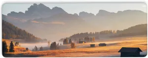 Alpe di Siusi (Seiser ALM) Mouse Pad, Computer Mouse Mat, Alpine Meadow Mouse Pad with Non-Slip Base and Stitched Edge, Keyboard Pad for Gamer, Office & Home, 31.5 X 11.8 Inch, 3mm Thick