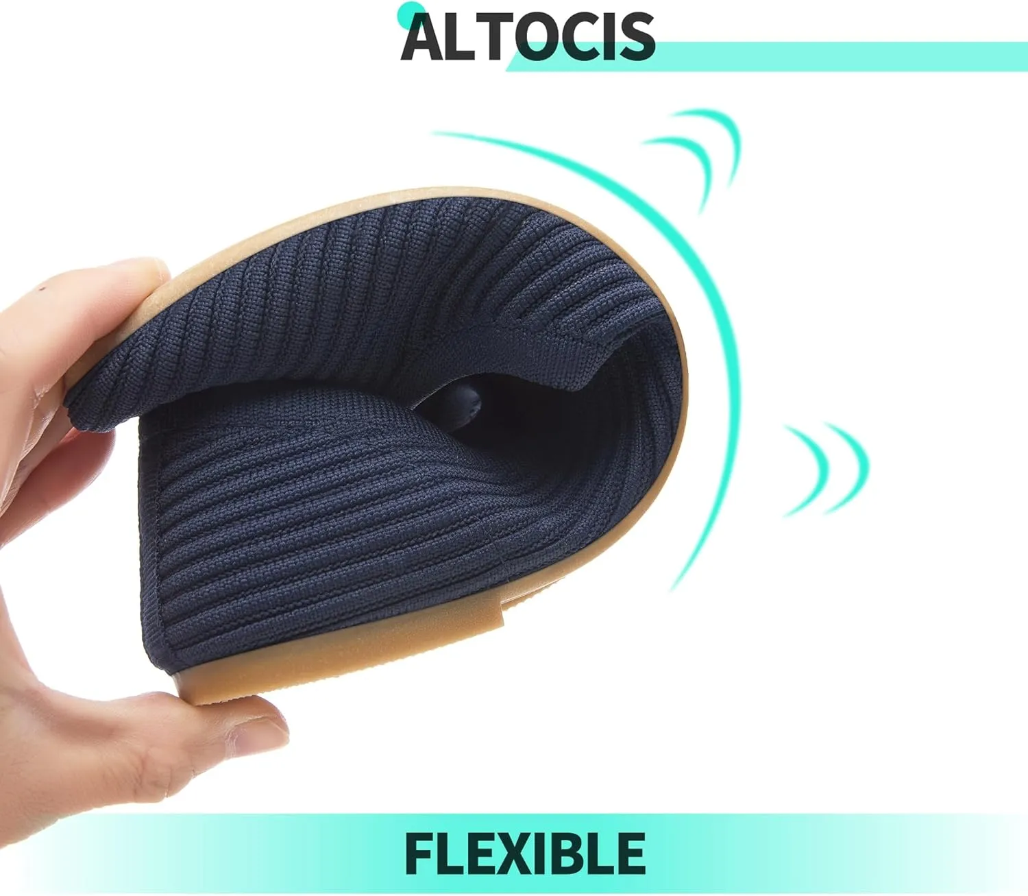 ALTOCIS Womens Knit Ballet Flats Ladies Comfortable Pointed-Toe Dressy Shoes Casual Soft Flat Shoes Ballerina Walking Flats Shoes