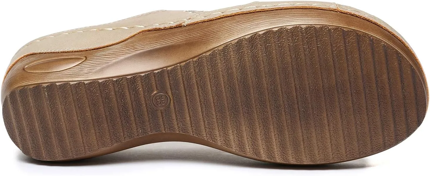 Altxic Women's Open Toe Crisscross Woven Comfy Casual Slip On Casual Walking Sport Slide Sandals With Adjustable Buckle Strap Summer Beach Shoe