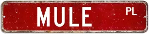 Aluminum Custom Street Sign Mule Metal Sign Gift for Mule Lover Pet Animal Metal Plaque Vintage Metal Wall Art Decoration 4×18 Inches
