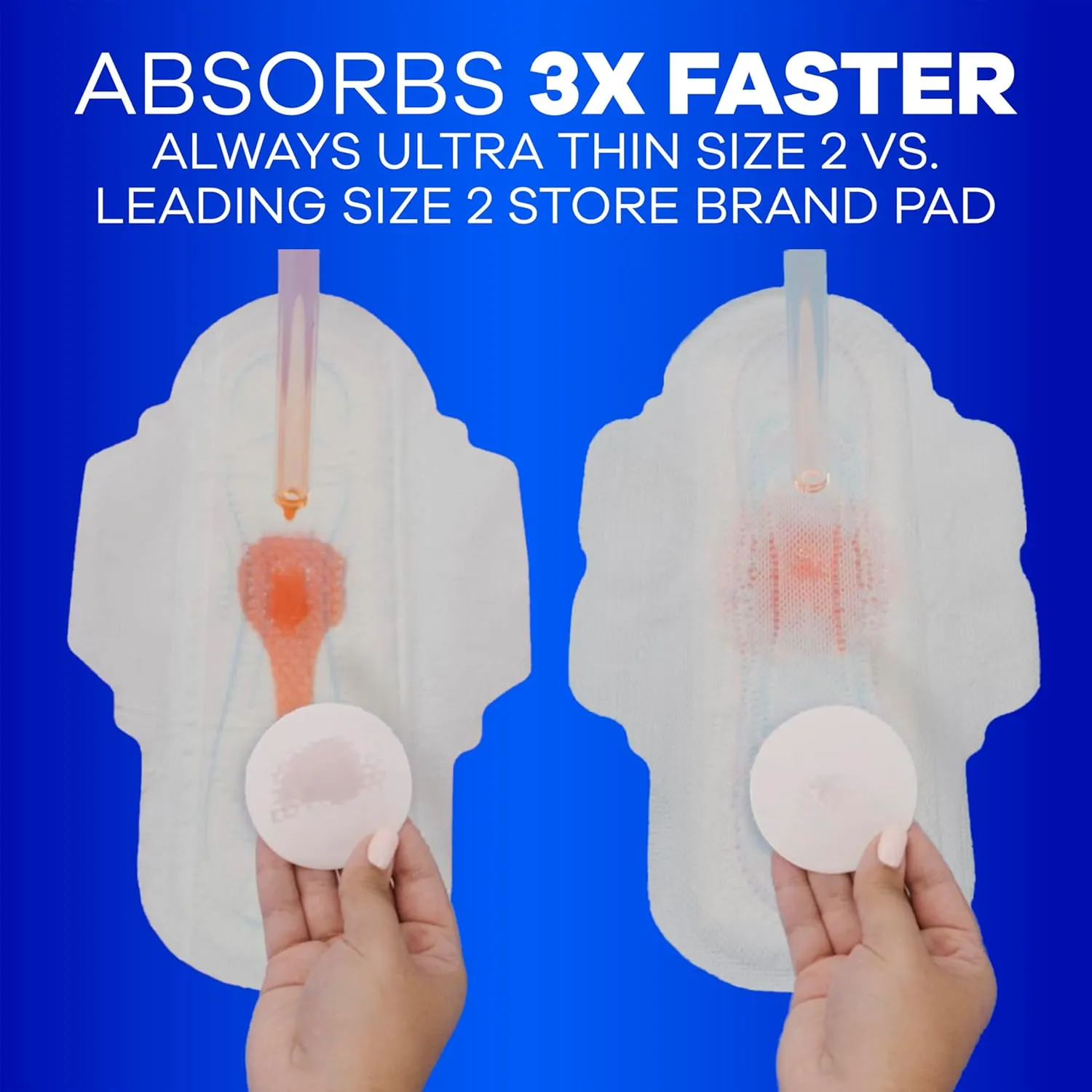 Always Ultra Thin Feminine Pads with Wings for Women, Super Absorbency, Unscented, Size 2, 126 Count