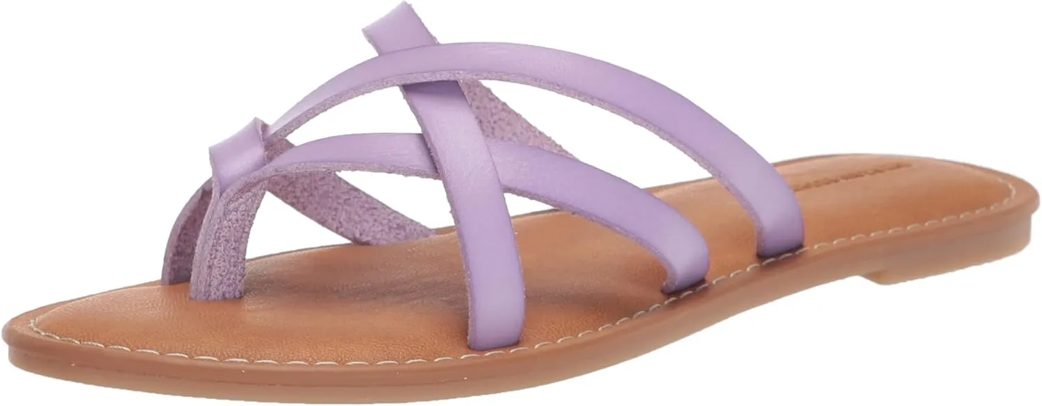 Amazon Essentials Women's Strappy Slide Flat Sandal