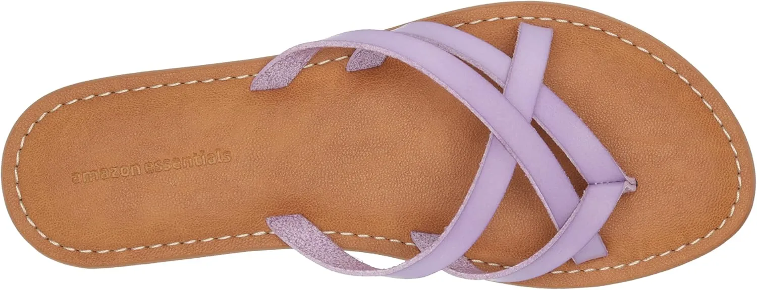 Amazon Essentials Women's Strappy Slide Flat Sandal