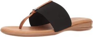 Andre Assous Womens Nice Elastic Black Slide - 9