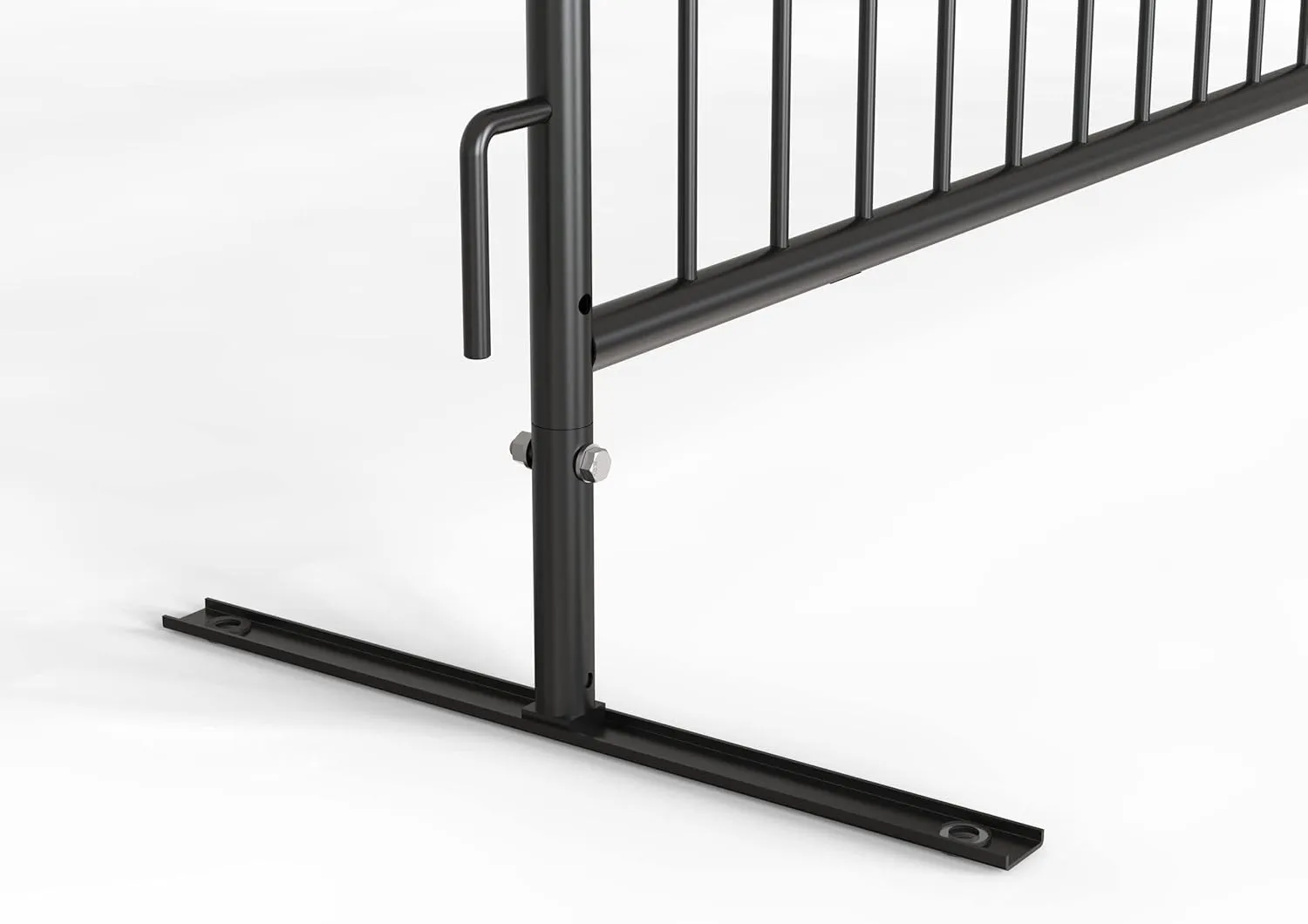 Angry Bull Barricades Barricade in a Box 2.0 - Heavy Duty Interlocking Steel Barricade, 8.5 Ft. (Hot Dipped Galvanized, Flat feet)