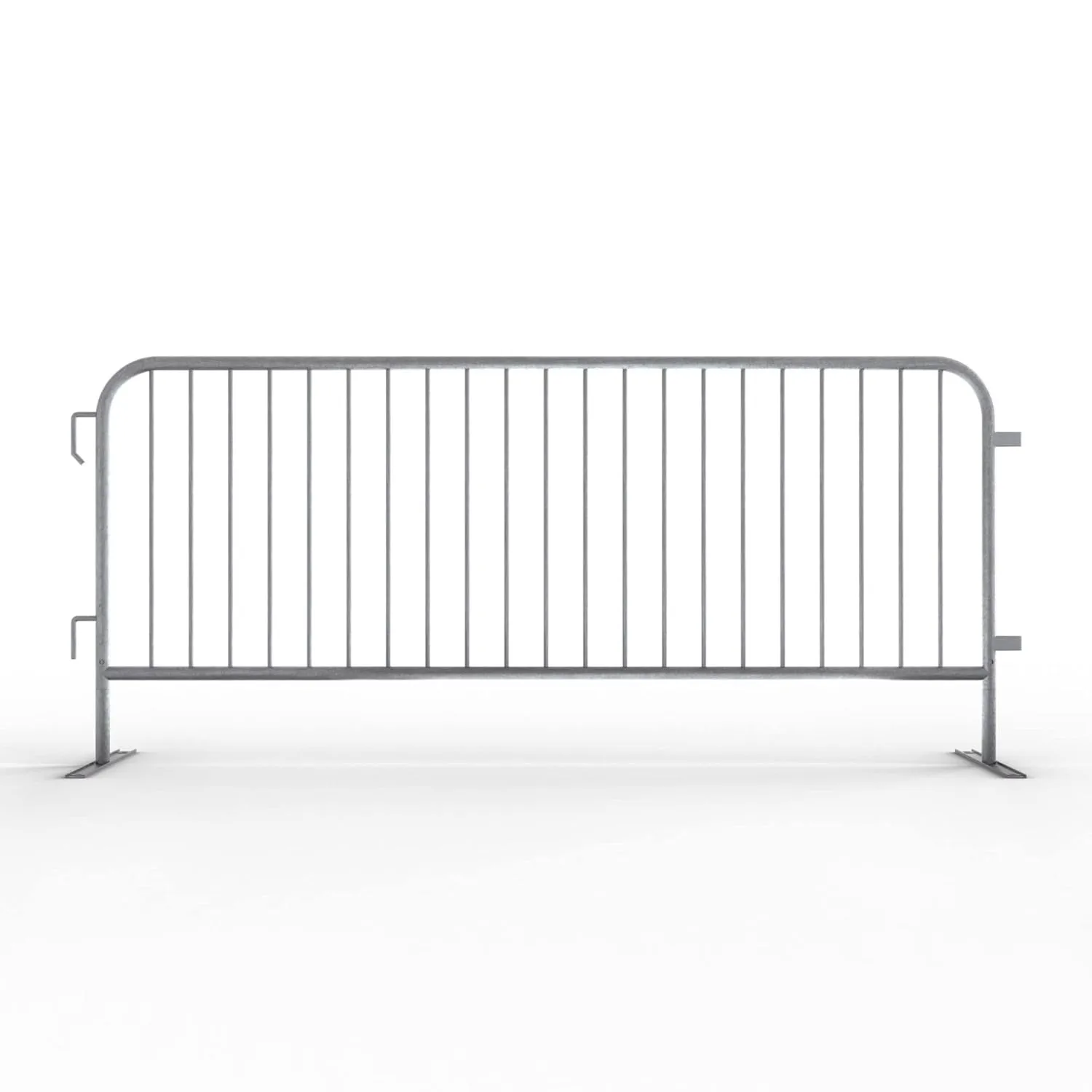 Angry Bull Barricades Barricade in a Box 2.0 - Heavy Duty Interlocking Steel Barricade, 8.5 Ft. (Hot Dipped Galvanized, Flat feet)