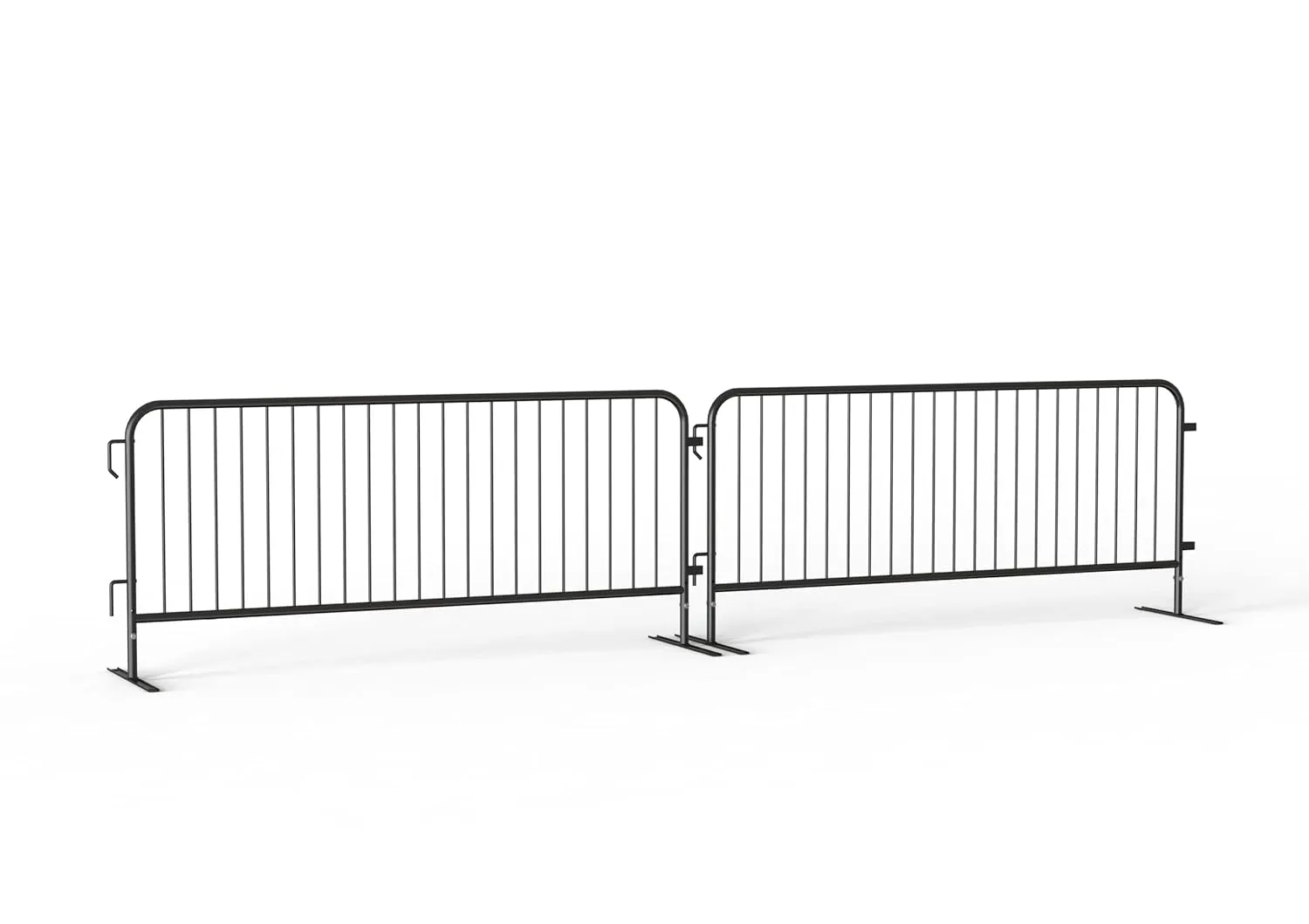Angry Bull Barricades Barricade in a Box 2.0 - Heavy Duty Interlocking Steel Barricade, 8.5 Ft. (Hot Dipped Galvanized, Flat feet)