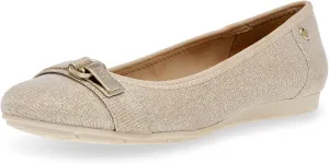 Anne Klein Women’s Able Comfortable Ballet Flat, Platinum, 9 M US