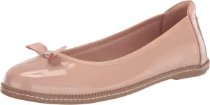 Anne Klein Womens Ember Faux Leather Round Toe Ballet Flats
