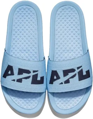 APL: Athletic Propulsion Labs Women's Big Logo Techloom Slide, Ice Blue/Midnight, 6