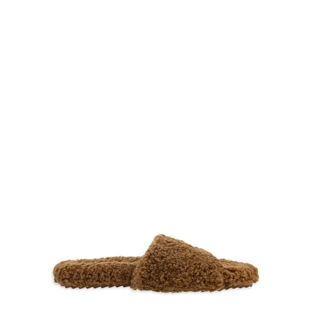 Aqua Women's Snowy Shearling Slippers Brown 8M