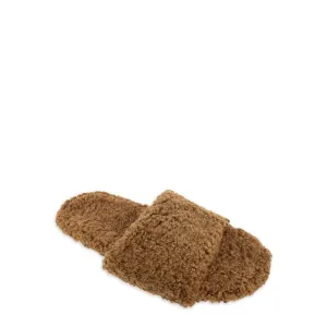 Aqua Women's Snowy Shearling Slippers Brown 8M