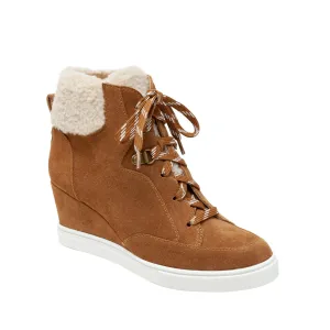 ARDEN | Faux Shearling Trimmed Wedge Sneakers