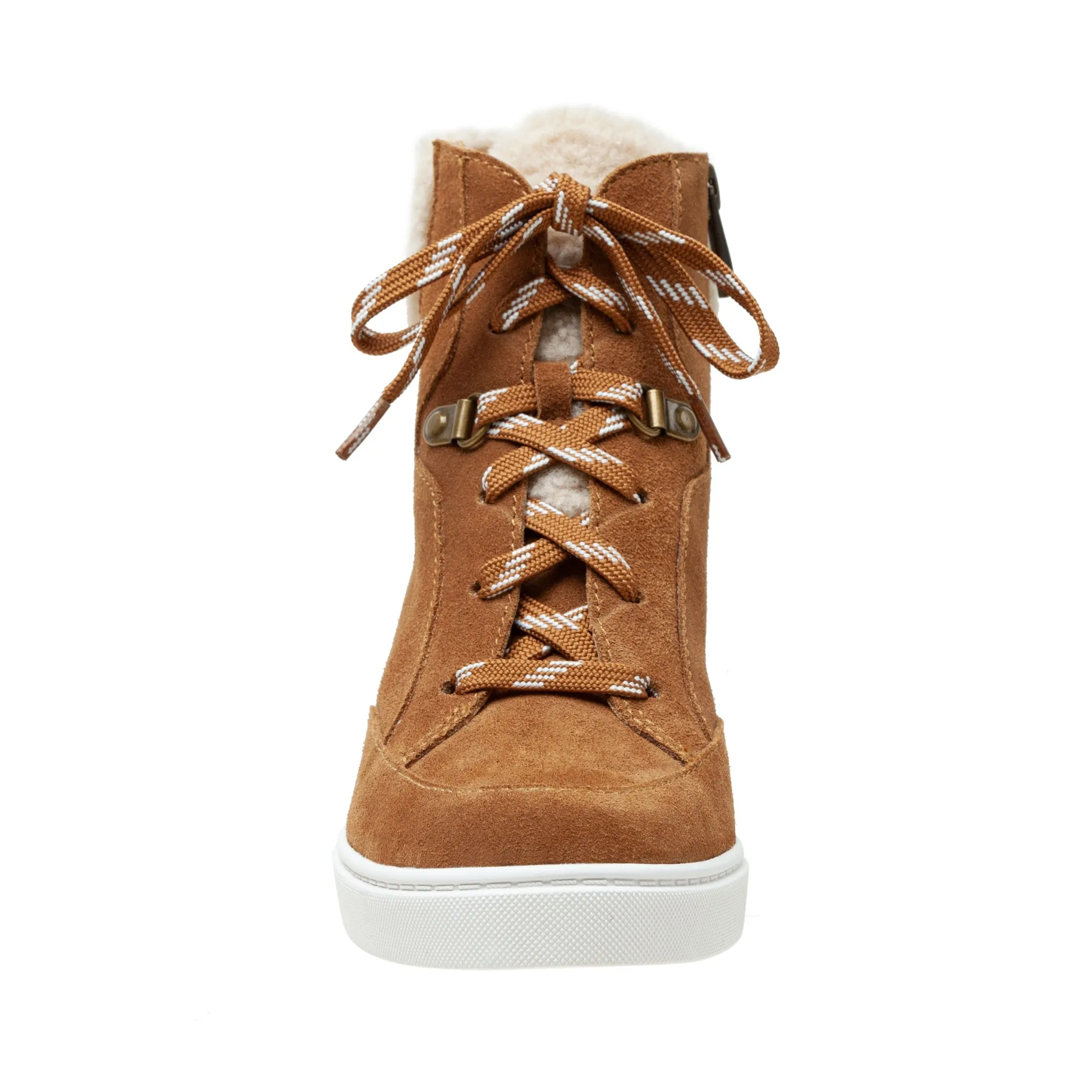 ARDEN | Faux Shearling Trimmed Wedge Sneakers