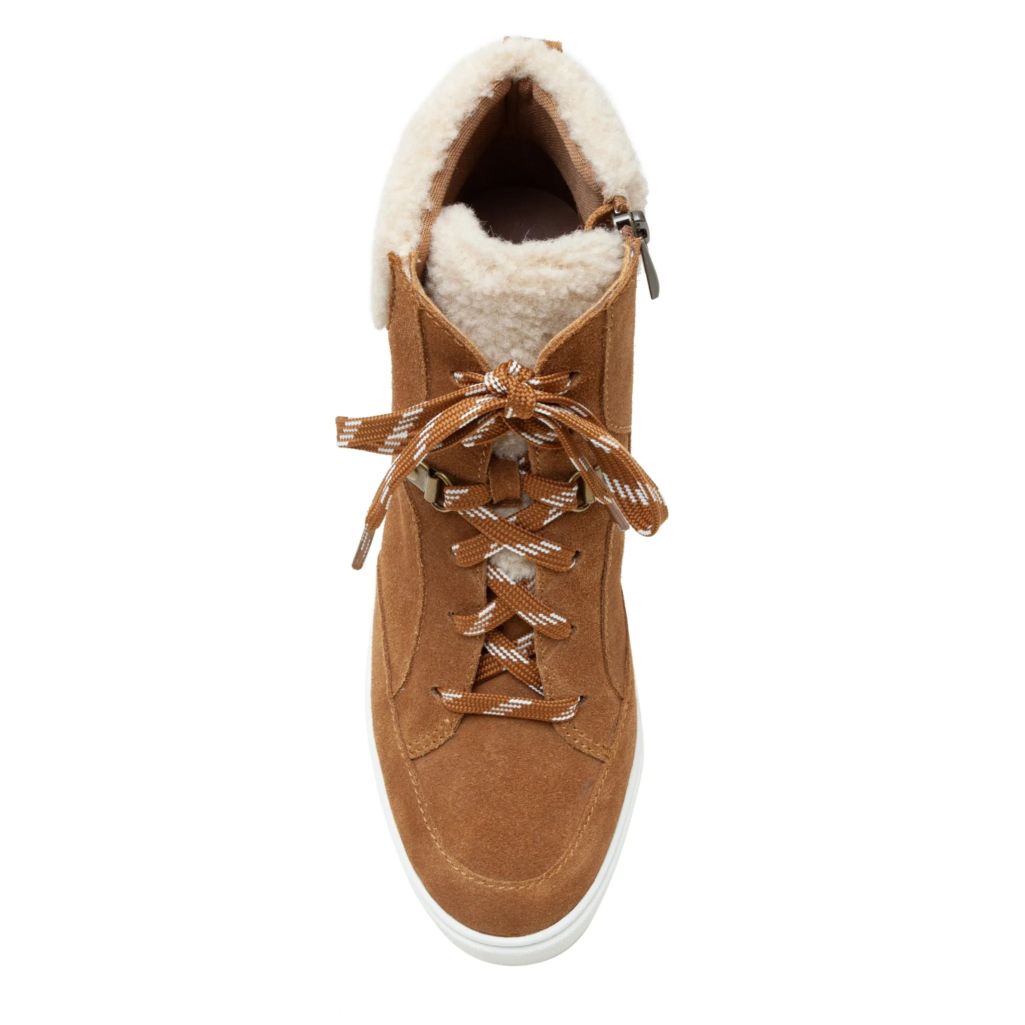 ARDEN | Faux Shearling Trimmed Wedge Sneakers